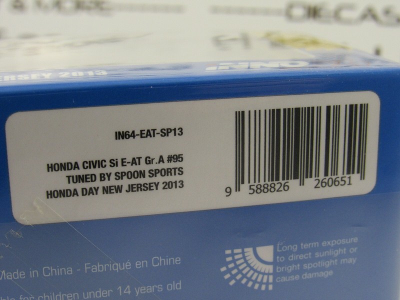 Inno64 Honda Civic Si E At Gr A Spoon Sports 95 Honda Day Nj 13 In64 Eat Sp13 Toys Hobbies Diecast Toy Vehicles
