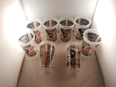 HOUSTON TEXANS STARS & STRIPES OFFICIAL 12 oz.  BEER CUPS ''NEW'' SET OF 6 - SGA