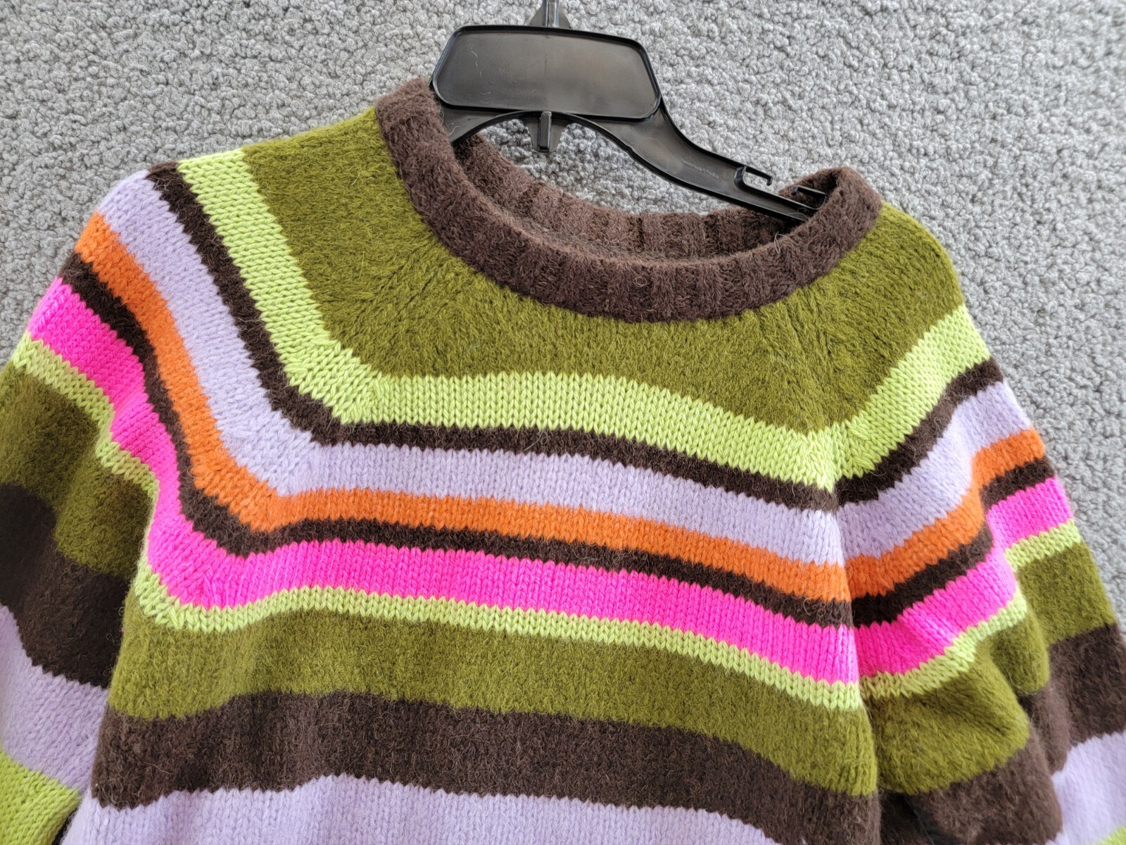 Velvet By Graham & Spencer Striped Knit Crewneck Sweater Women's L Multi L/S - Picture 3 of 17