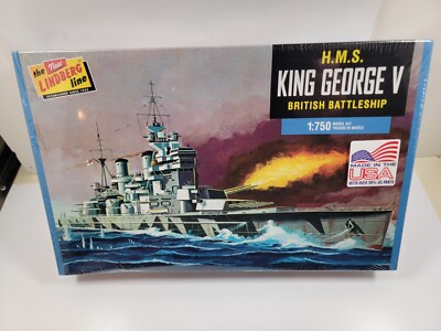 Lindberg Line H.M.S. KING GEORGE V British Battleship 1:750 Model Kit