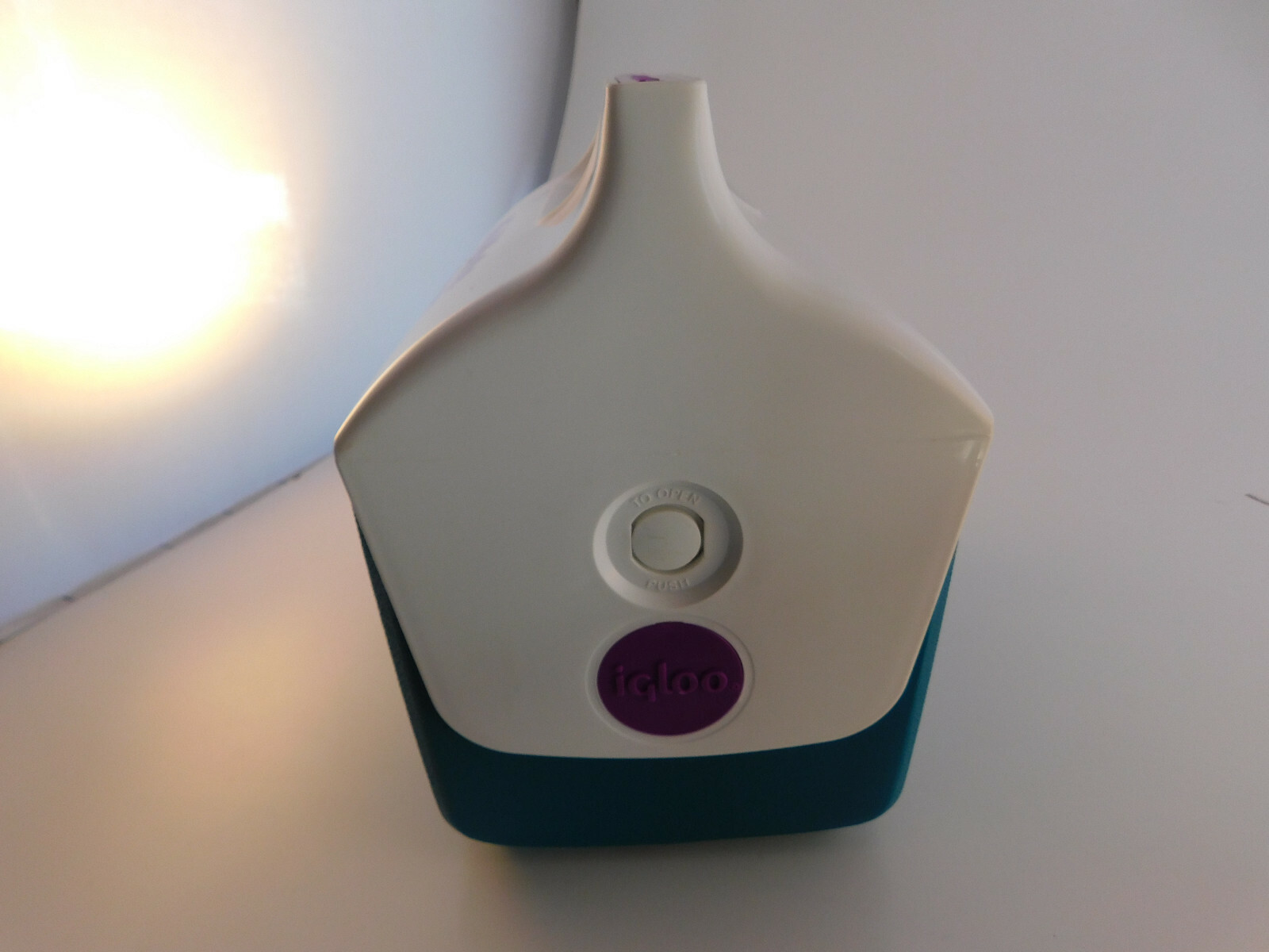 Vintage 1993 Igloo MiniMate Lunchbox Beer Can Insulated Cooler GREEN PURPLE