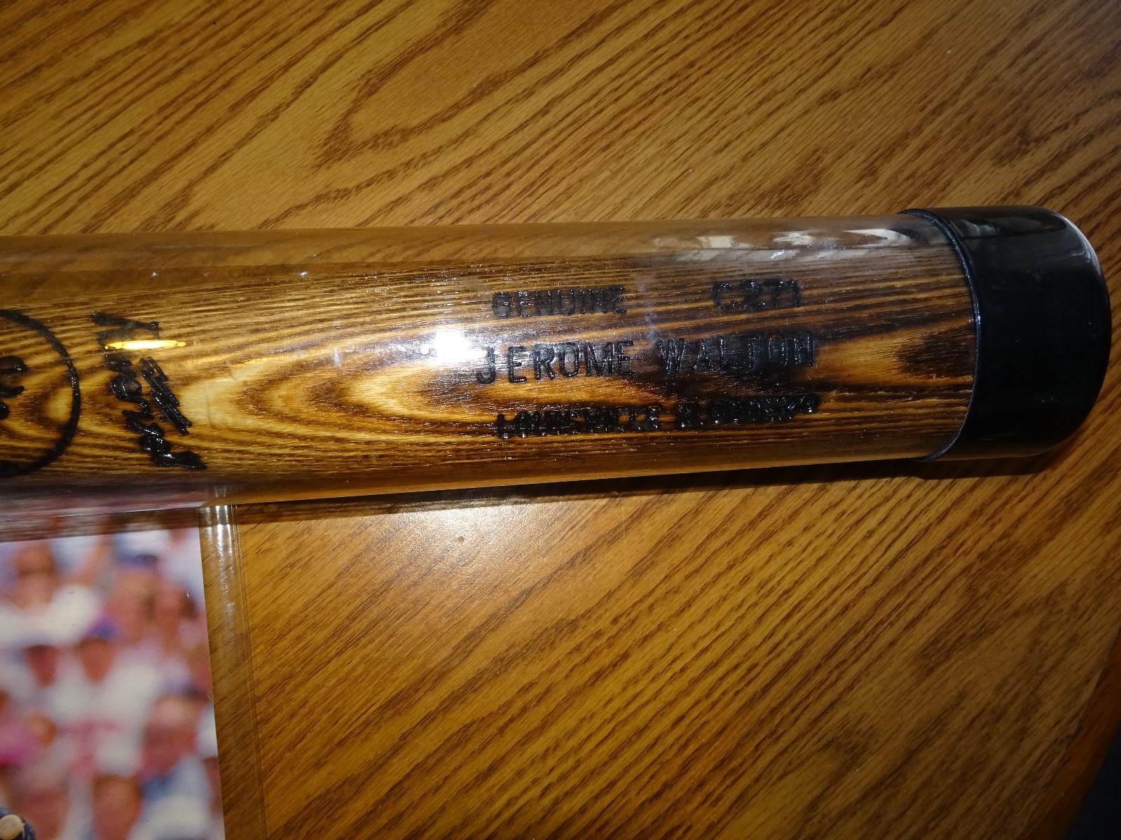 Jerome Walton Autographed Photo & Powerized Louisville Slugger Bat Chicago Cubs