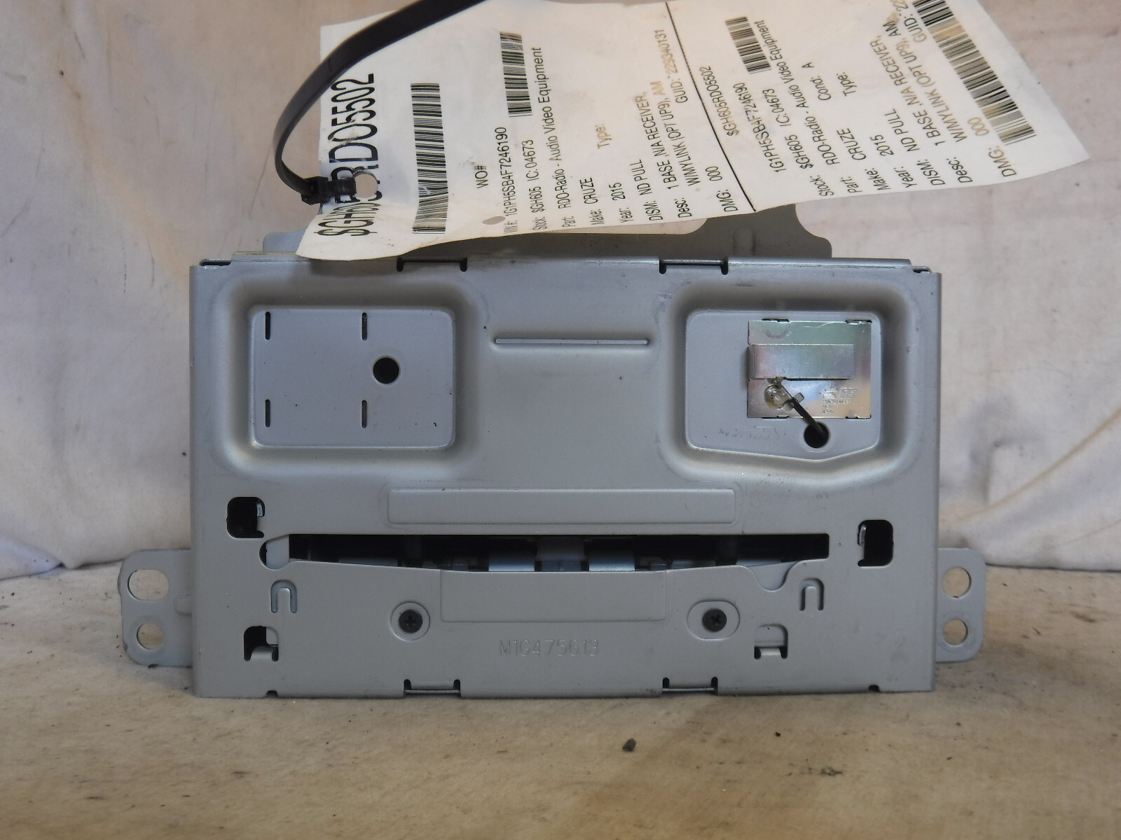 ナビCO 15 2015 Chevrolet Cruze Radio Cd Mp3 Mechanism UFU w/ Vin