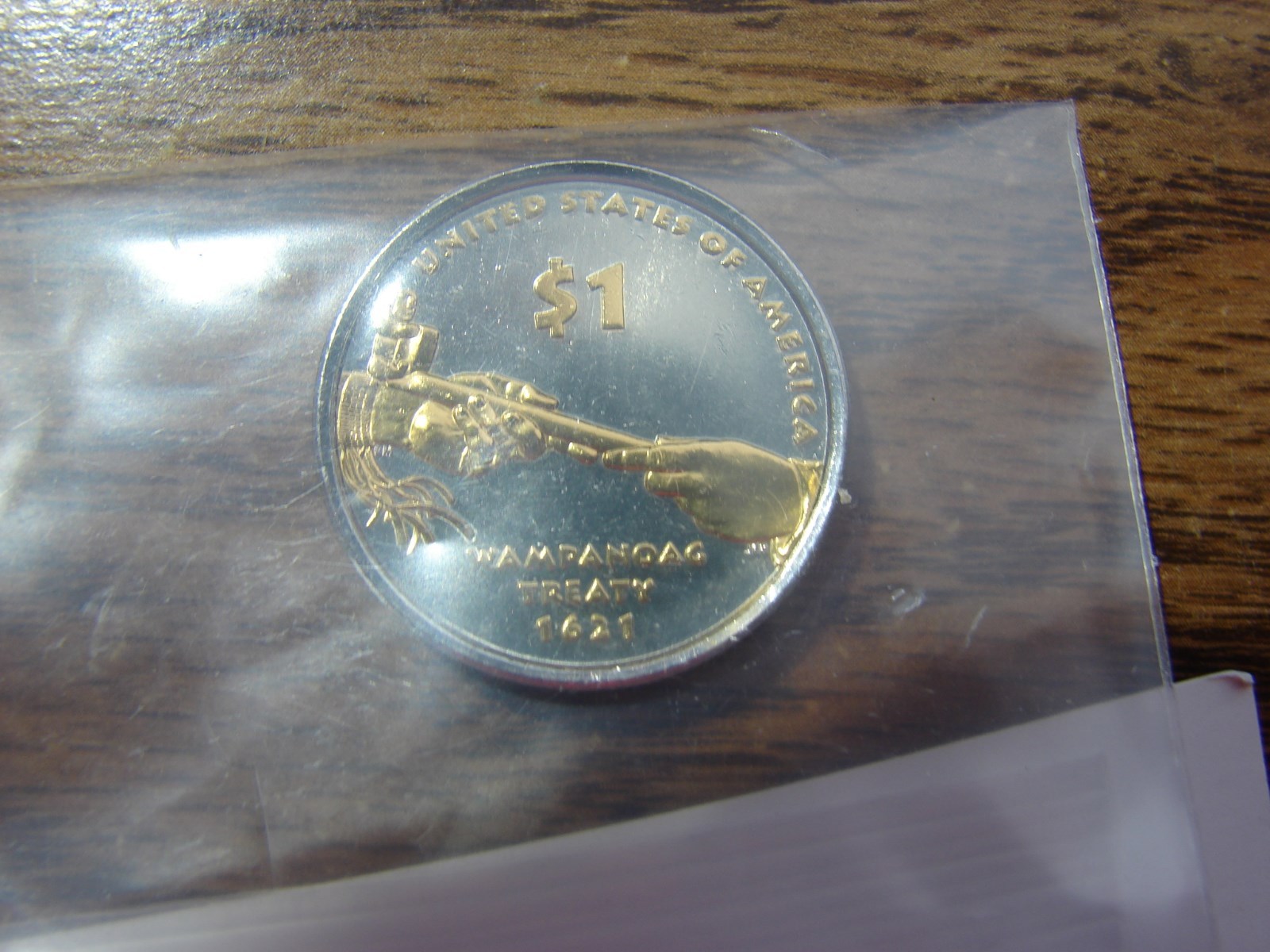 RARE!!!LOT OF 2 SIL.& GOLD PLATED SACA. DOLLARS 2001-P,2011-D MAKE OFFER!!!