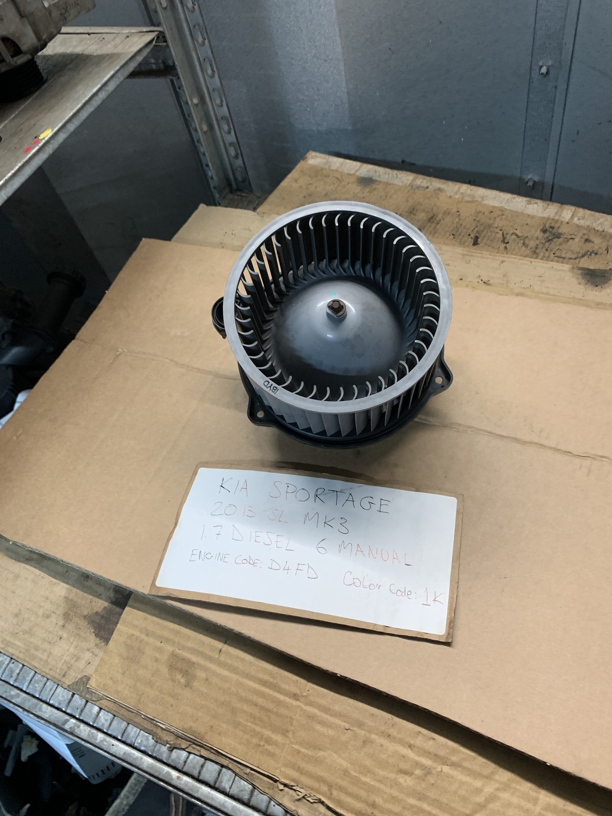 KIA Sportage SL Mk3 2013 1.7 Diesel D4FD Heater Blower Motor Fan F00S3B2442