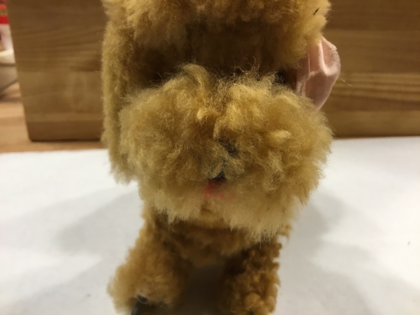 Vintage Dancing Dog wind up honey color fur toy