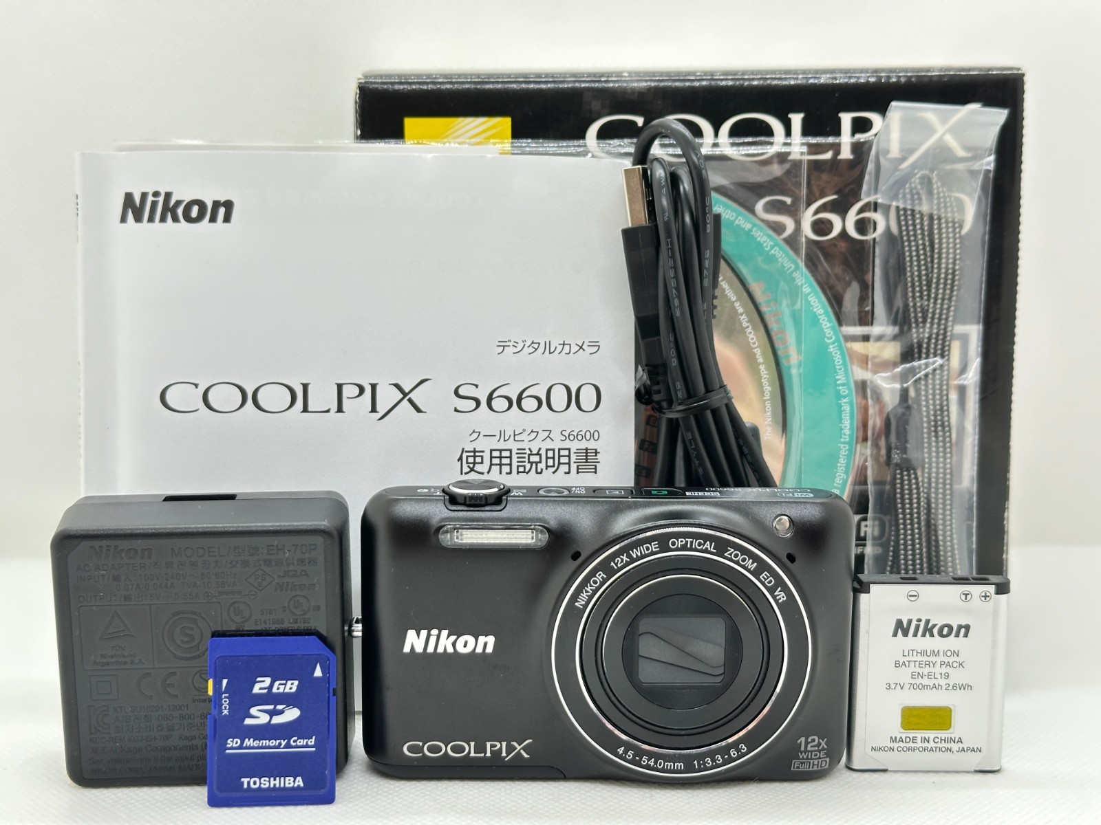 Mint in Box] Nikon Coolpix S6600 Black 16MP Digital Camera