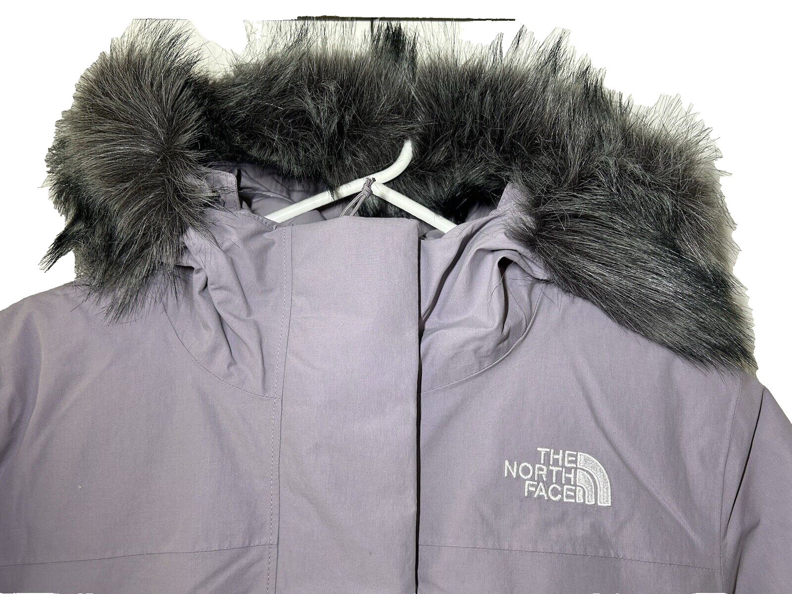 Pre-owned The North Face Womens Medium Arctic Parka Winter Down Jacket Minimal Grey Hooded