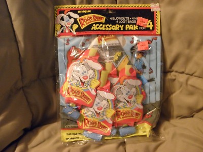 1987 Roger Rabbit Loot Bag Party Accessory Pak For 4