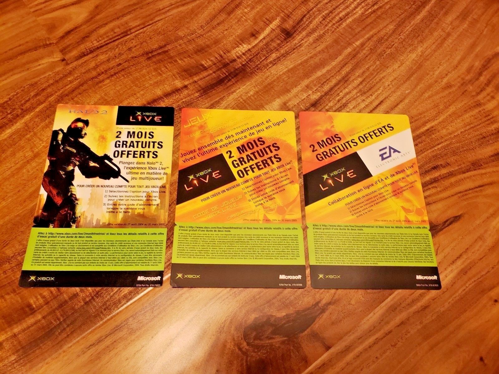 2004 2005 NEW VTG Microsoft Xbox Live Scratch Off 3 Month Free Trial Collectible