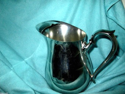F B ROGER SILVER PLATE WATER TEA PITCHER WITH ICE LIP NICE CONDITION LOT # V