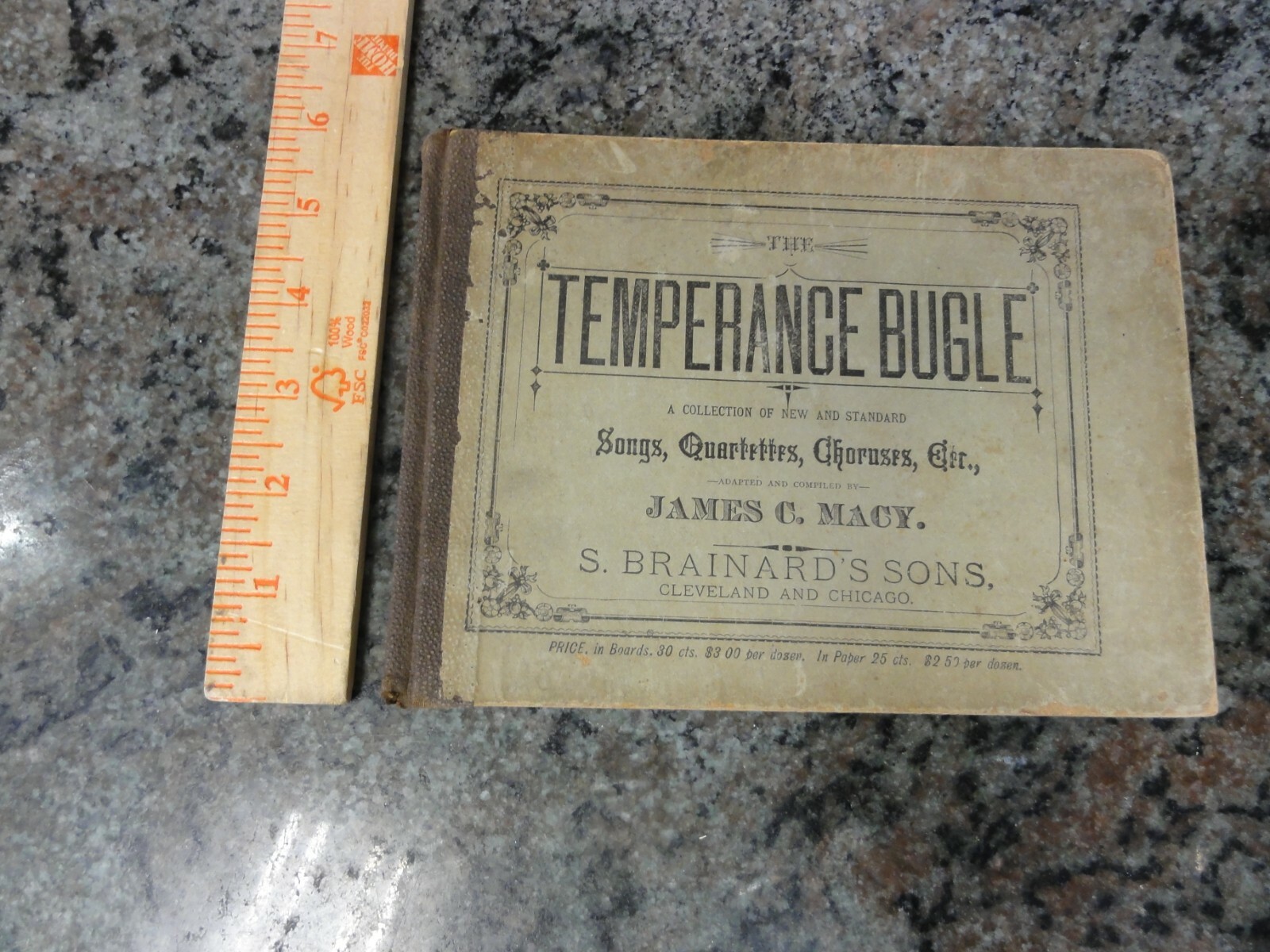 Temperance Bugle Songs Quartettes Choroses James Macy Cleveland 1878 EBG