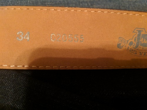 Justin's Vintage Western Spirit Cross Belt C20555 36 pre-owned