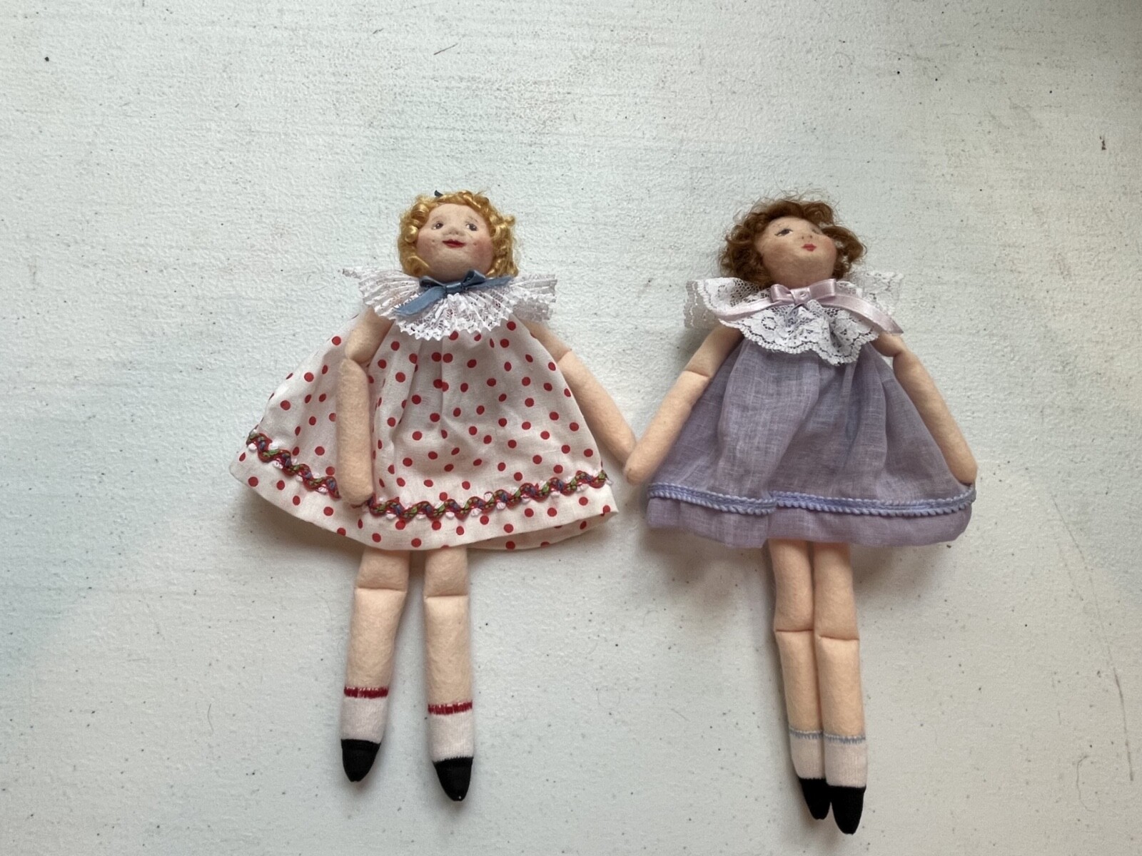 2 1991 Personality cloth dolls, signed, Pennsylvania