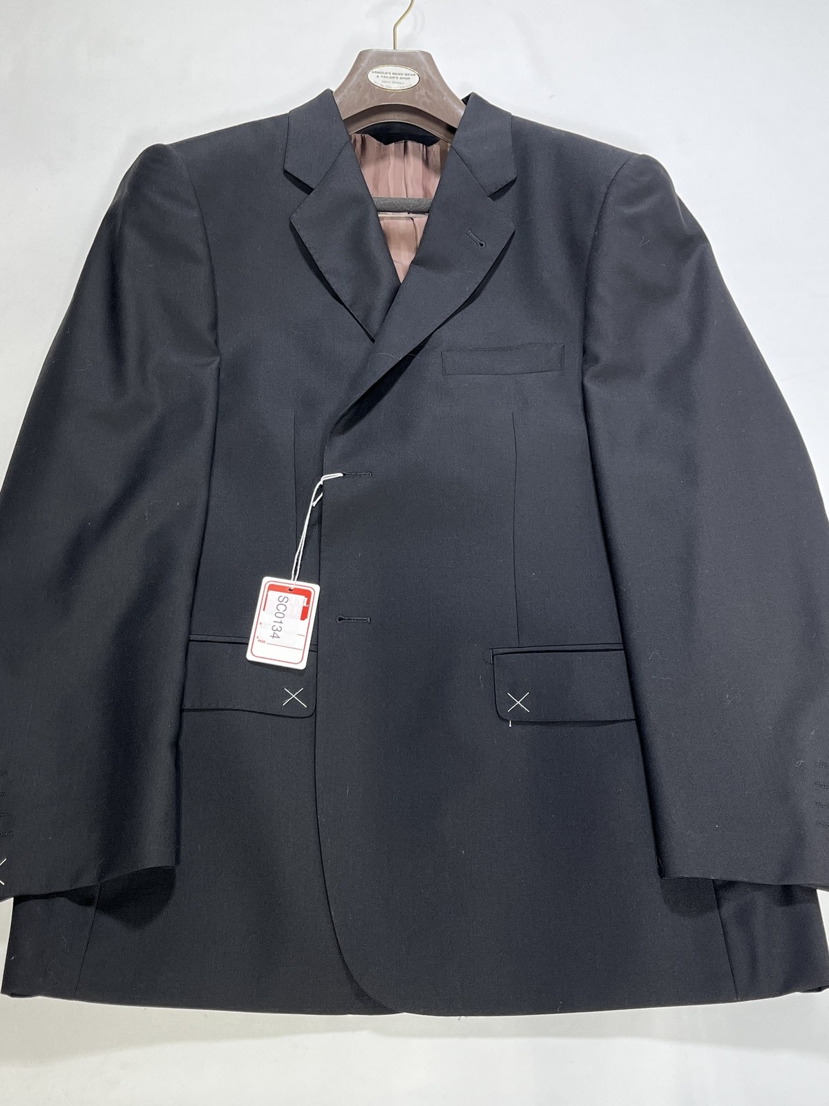 Mens Black Two Button Wool Sport Coat 44R NEW | eBay
