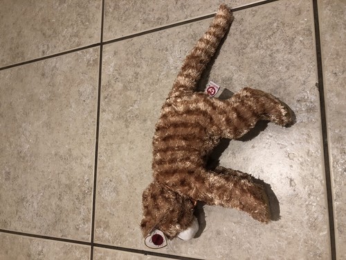 TY Classic Apricot Plush Orange Stripe Tan Tabby Cat Kitty 2004 Retired w/ Tags
