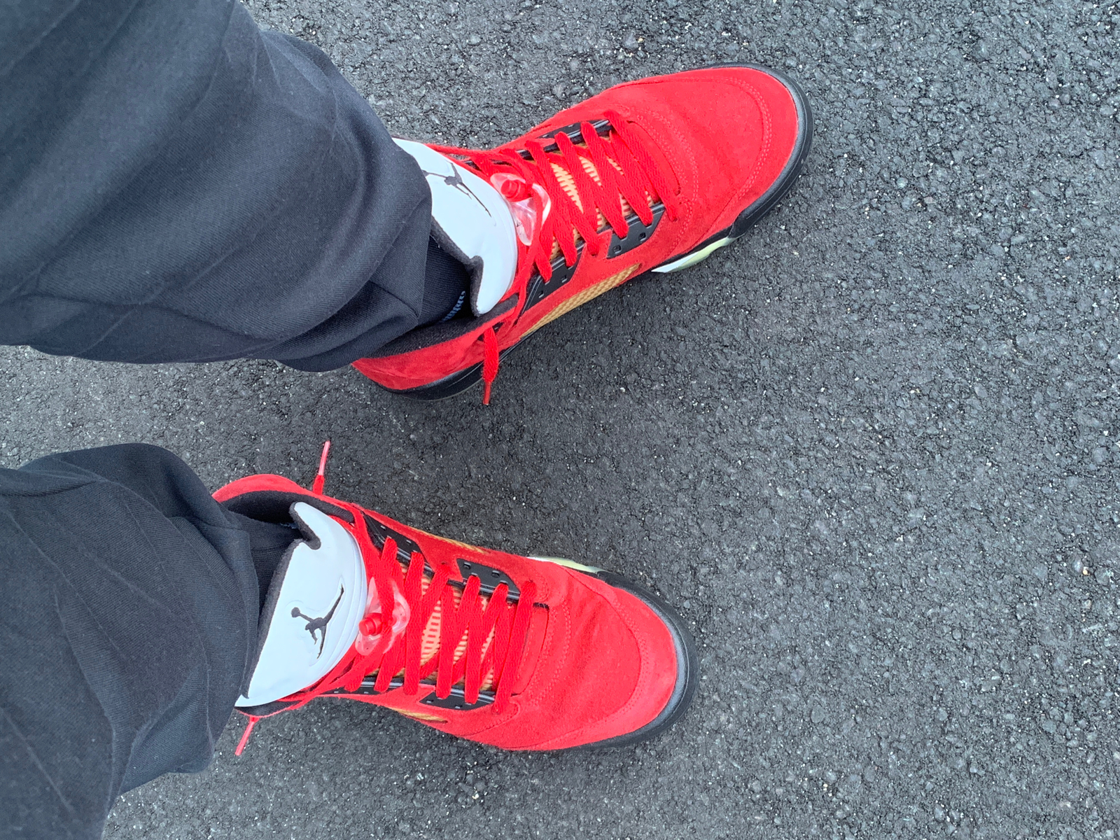 jordan 5 raging bull 2021 on feet