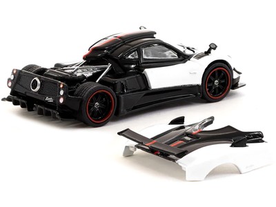 Pagani Zonda Cinque Bianco Benny White and Black ''Global64'' Series 1/64 Diecast