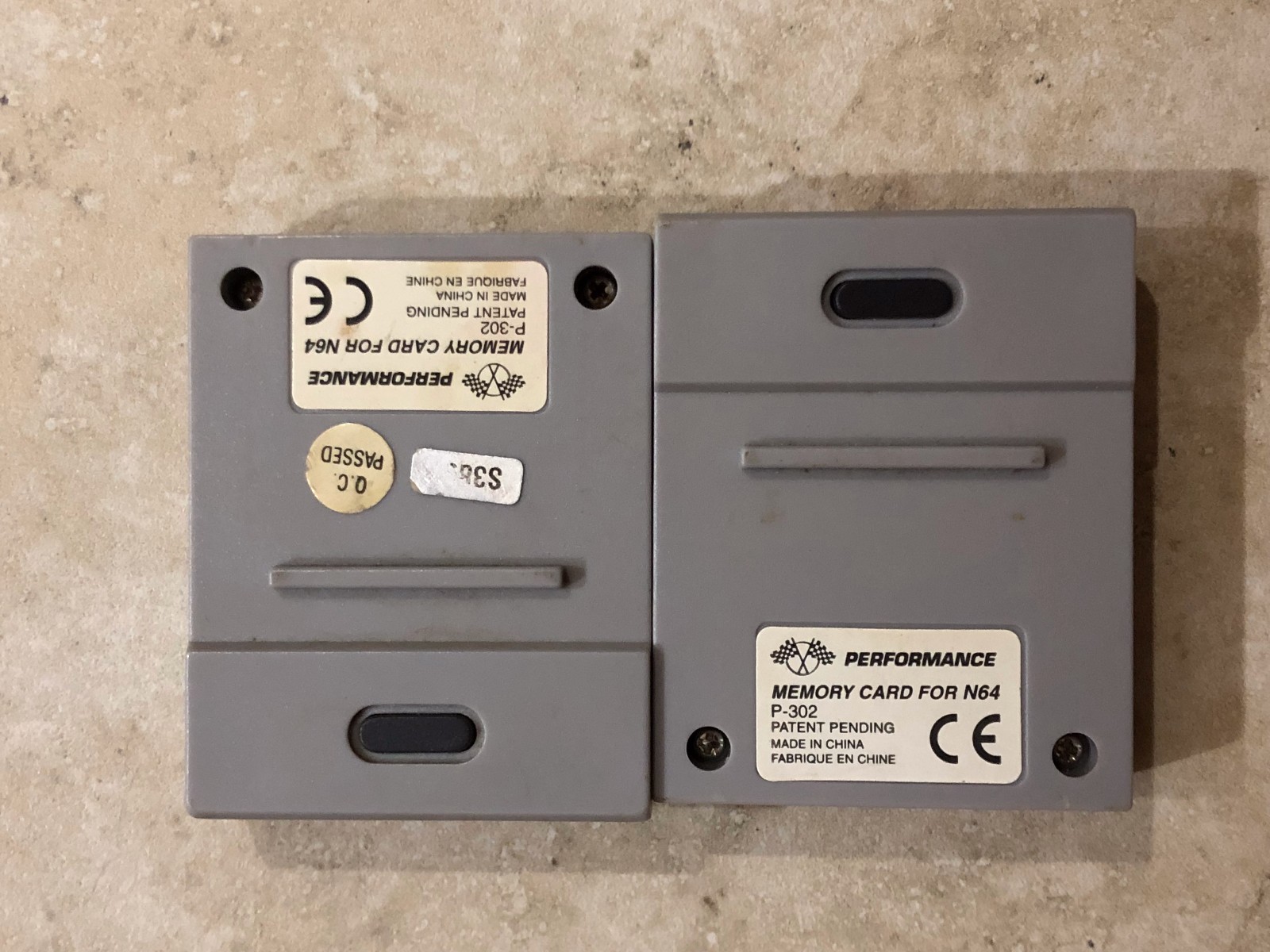 Nintendo 64 Performance P-302 Memory Card Lot of 2! Free Shipping! N64