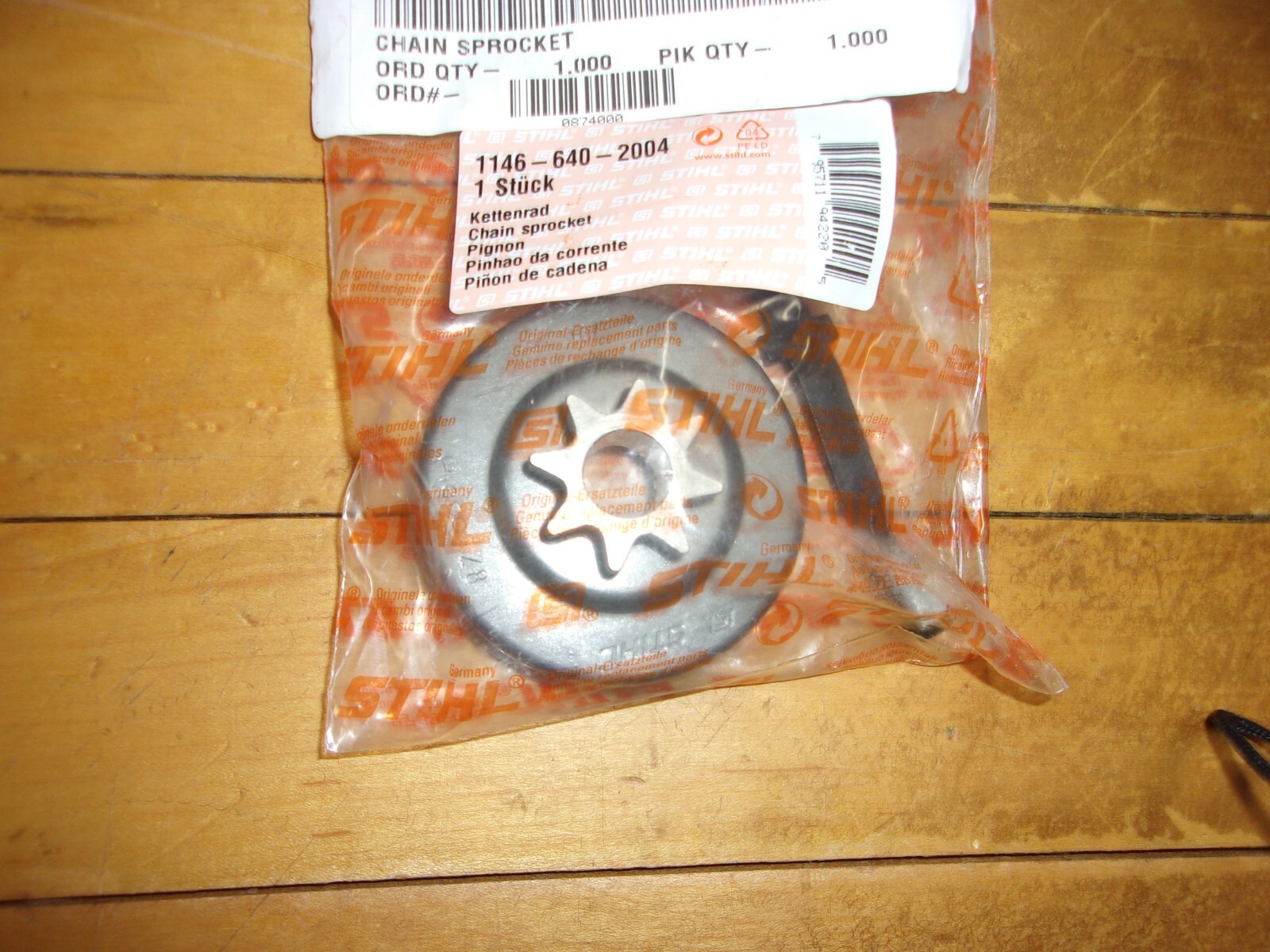Stihl OEM Spur Sprocket 1/4" Picco 8T MS150TC MS 150 151  1146-640-2004 #GM-N6A4
