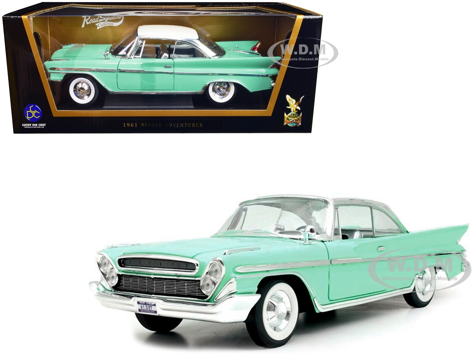 新素材新作 1961 DESOTO ADVENTURER LIGHT GREEN 1/18 DIECAST MODEL BY 乗用車