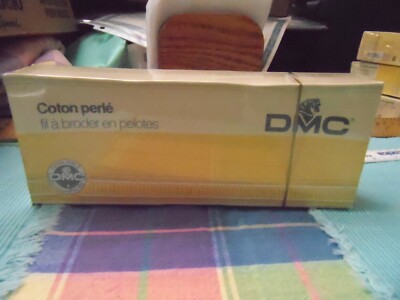 Vintage DMC Coton Perle Size 8 Cotton Pearl Thread 10 Balls In Box - ECRU