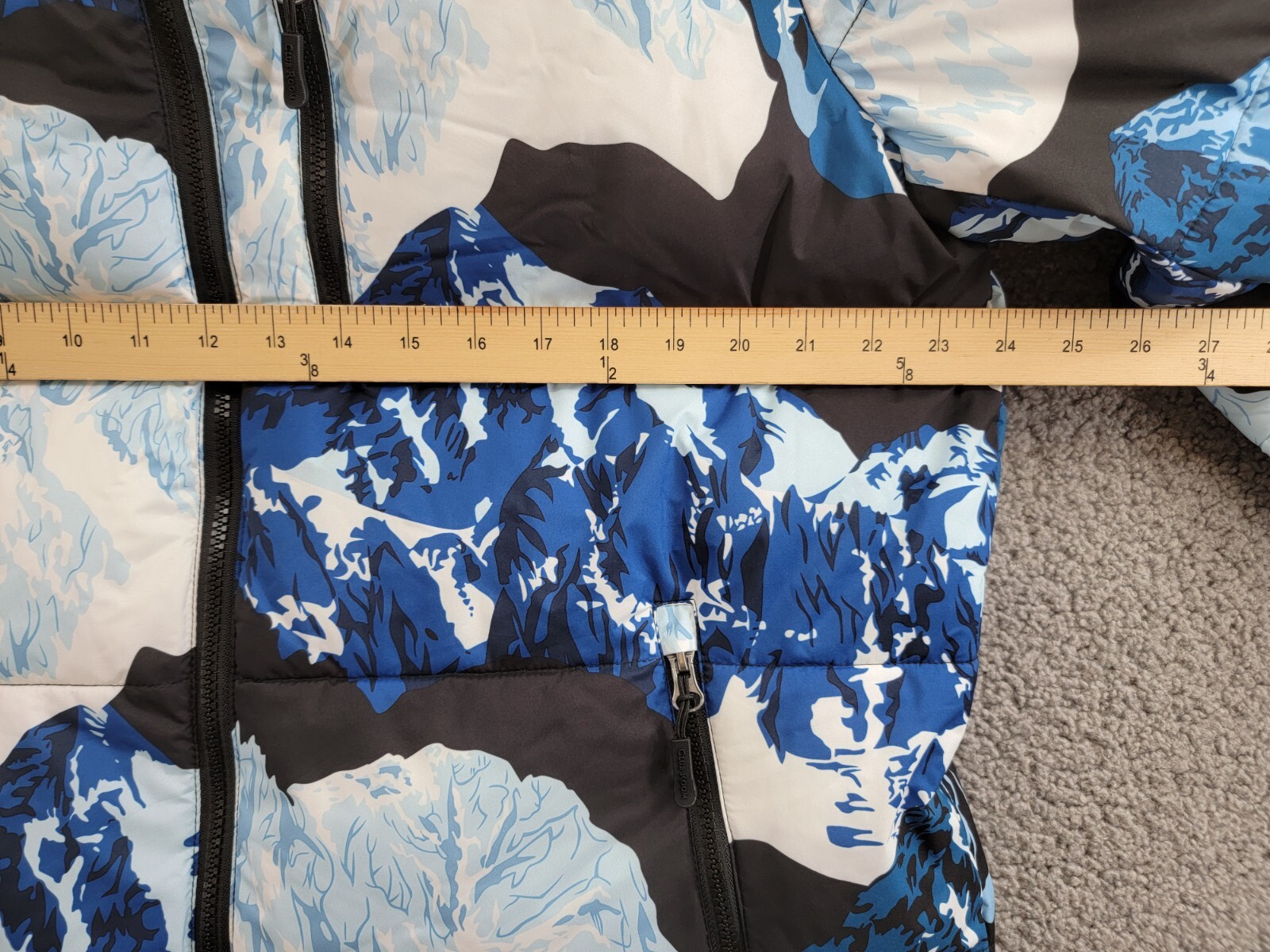 Club Room Stretch Hooded Puffer Jacket Men's M Ski Printed Zip Closure L/S - Picture 6 of 17