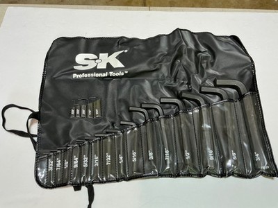 20 pc hex L key wrench set SK Professional Tools w/tool roll *Made in USA* NEW