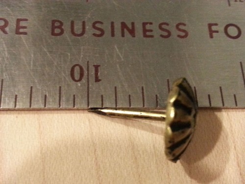 100 Daisy 7/16"x 1/2"L  Nails Upholstery Tacks Decorative