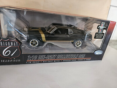 Highway 61 1970 Boss 302 Ford Mustang Black Scale 1;18