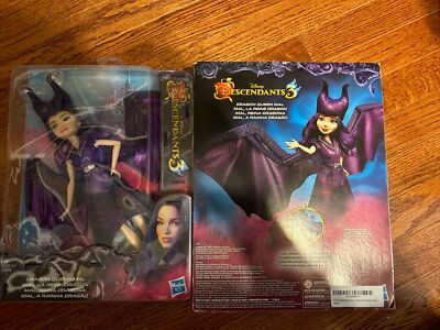 Descendants 3 Doll Dragon Queen Mal Expanding Wings Disney Hasbro Movie