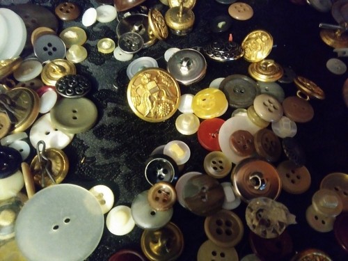 Nice Mixed Lot of over 300 Vintage Buttons Military and More All sizes