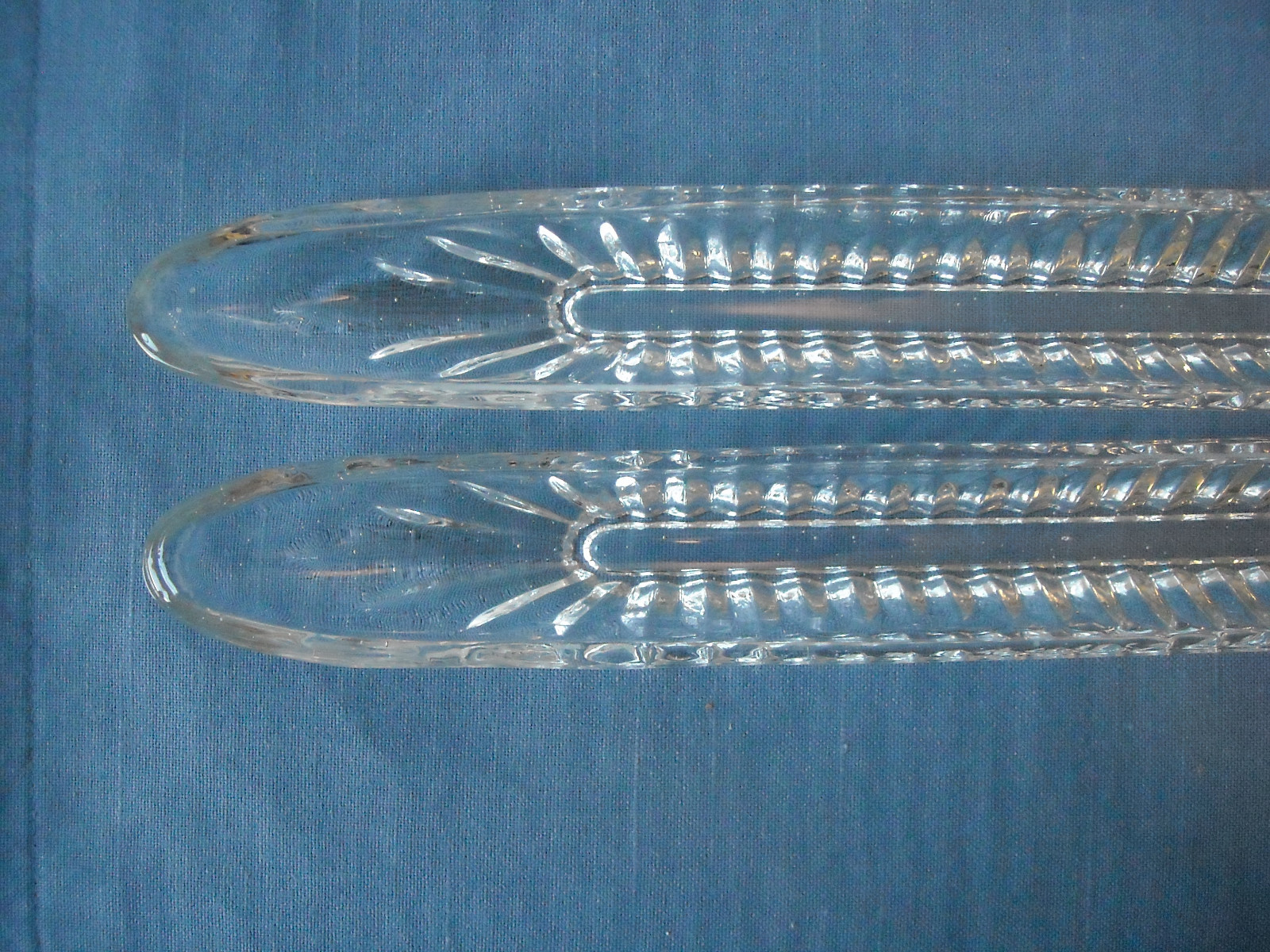 2 Clear Glass Ribbed 16