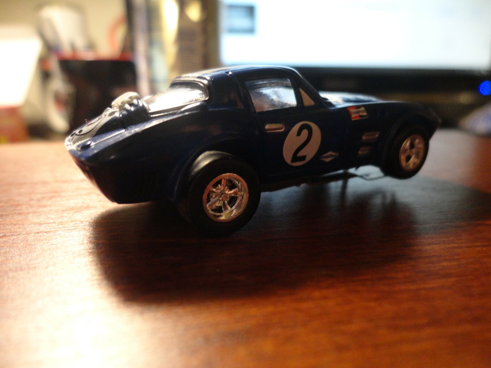 64 corvette ho slot car w/custom wheels closed rivet tjet