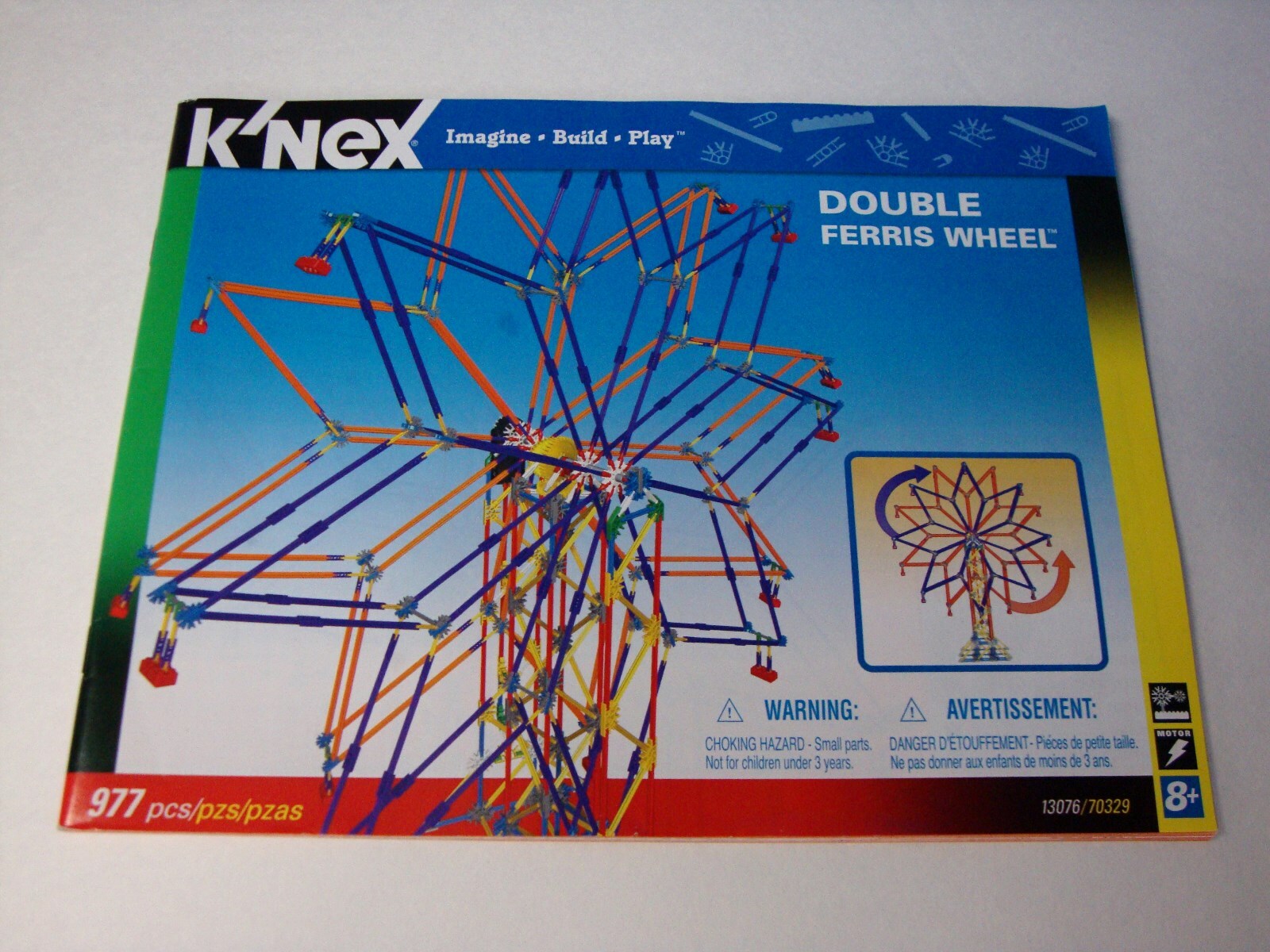 MICRO/KNEX INSTRUCTION MANUAL ONLY 13076 Double Ferris Wheel