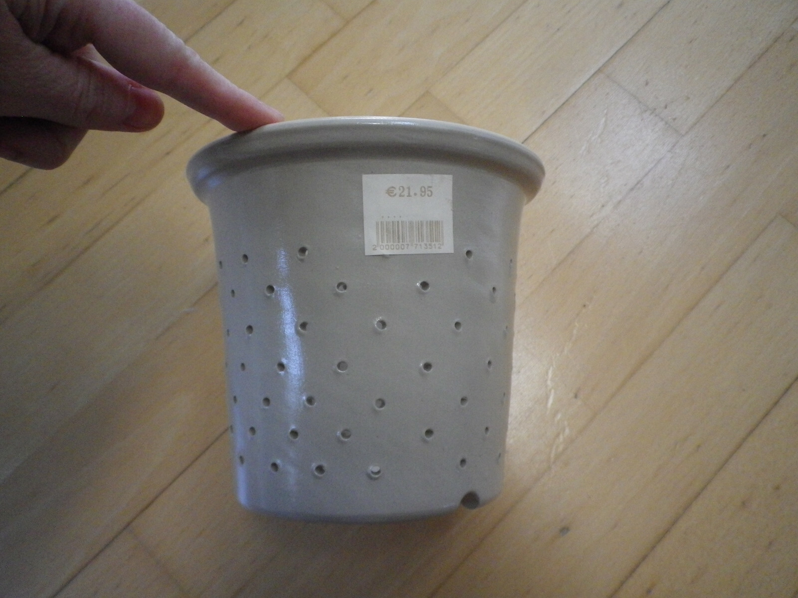 Ton Topf Keramik Zwiebeltopf Zwiebel Gefäß 13,3 cm hoch, 15cm Durchmesser