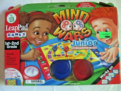 LEAP PAD LEARNING SYSTEM Mind Wars Junior 1st -2nd Grade Math Science etc 01:x-3