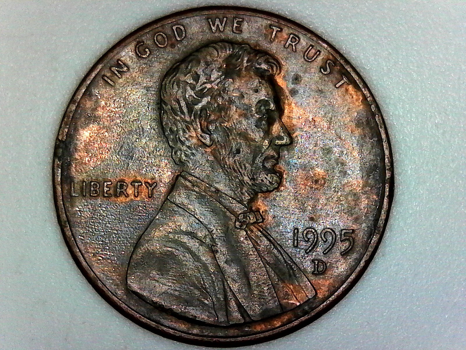 1995 D Penny Double Die Obv & Rev