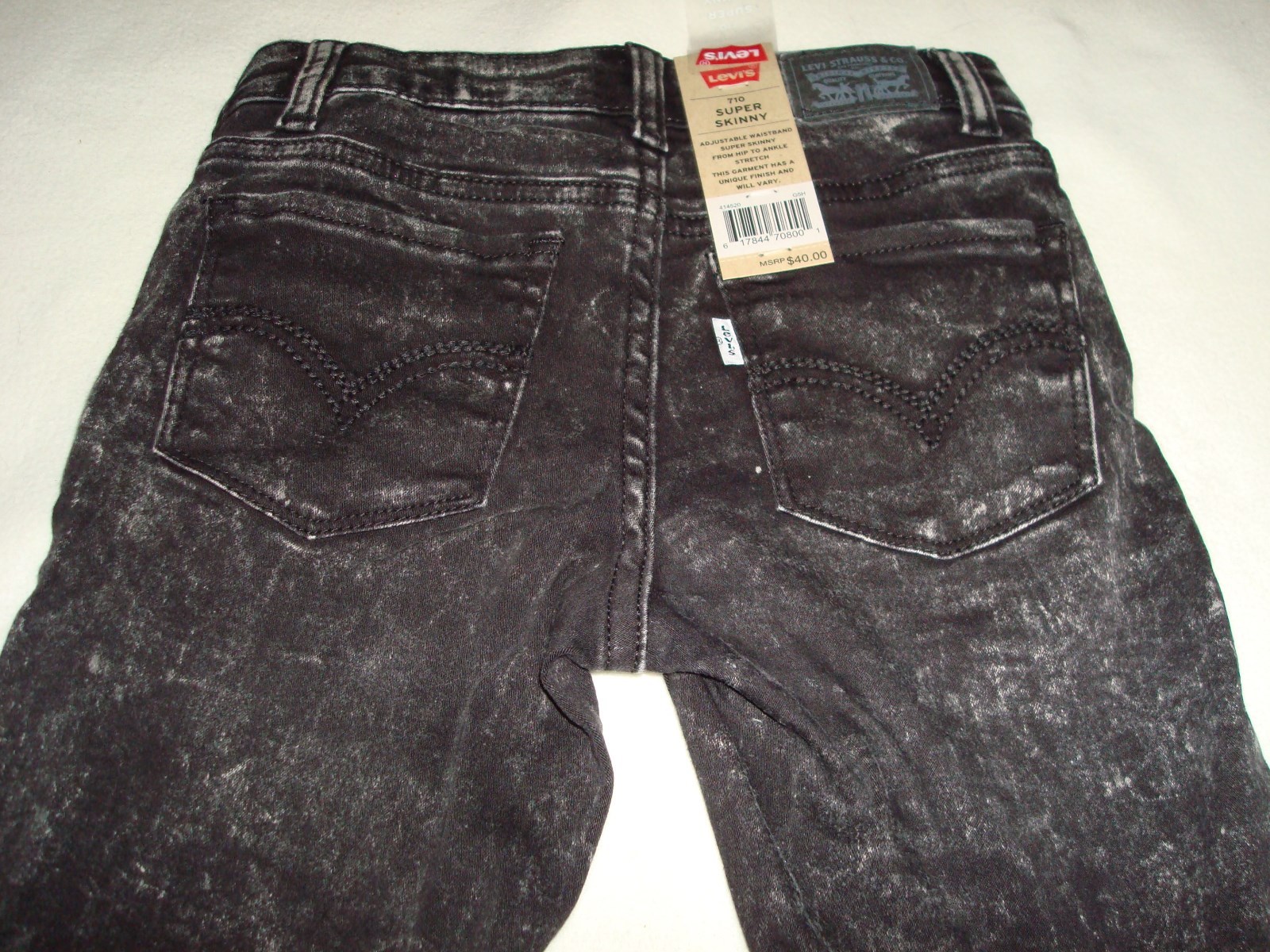 Girls Levis 710 Super Skinny Acid ash Jeans