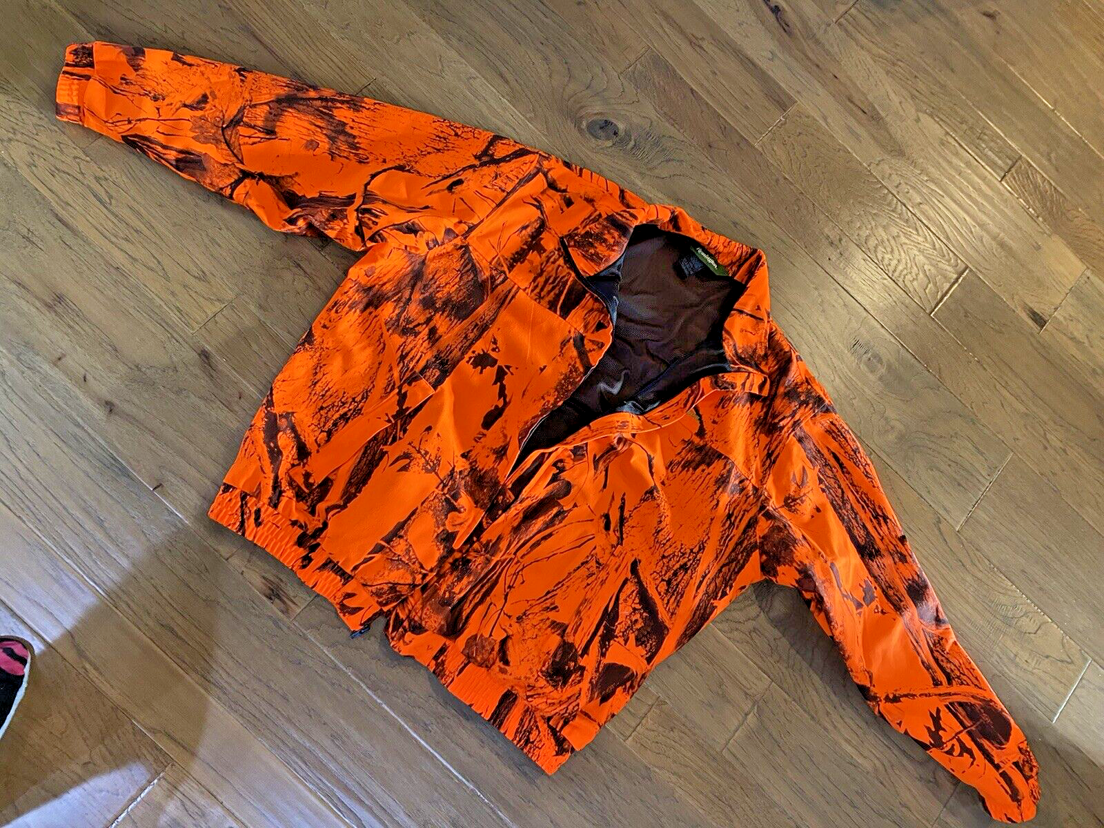 Mens REMINGTON Hunting Jacket XXL Orange Black Grass Camo