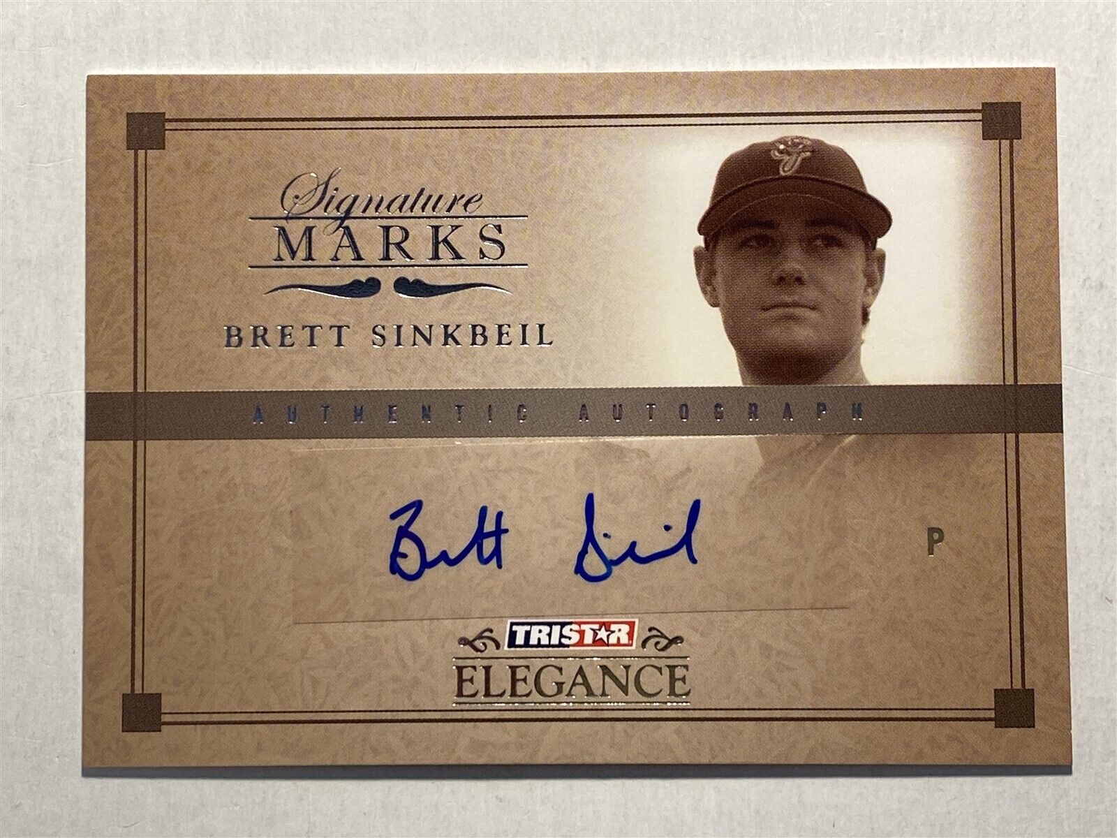 BRETT SINKBEIL marlins 2007 Tristar Elegance Signature Marks BRETT SINKBEIL marlins 2007 Tristar Elegance Signature Marks