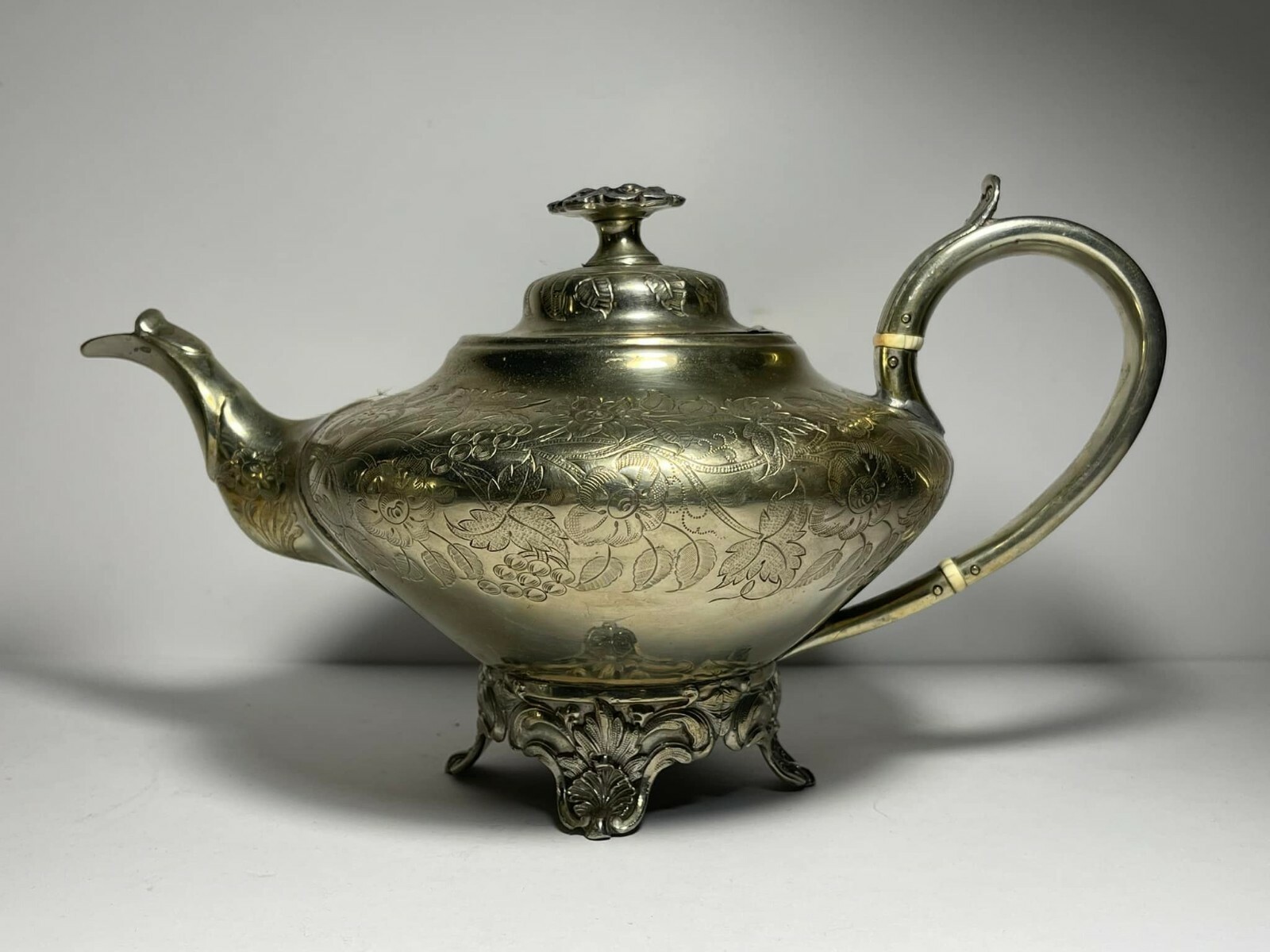 古董英国银盘茶壶| eBay