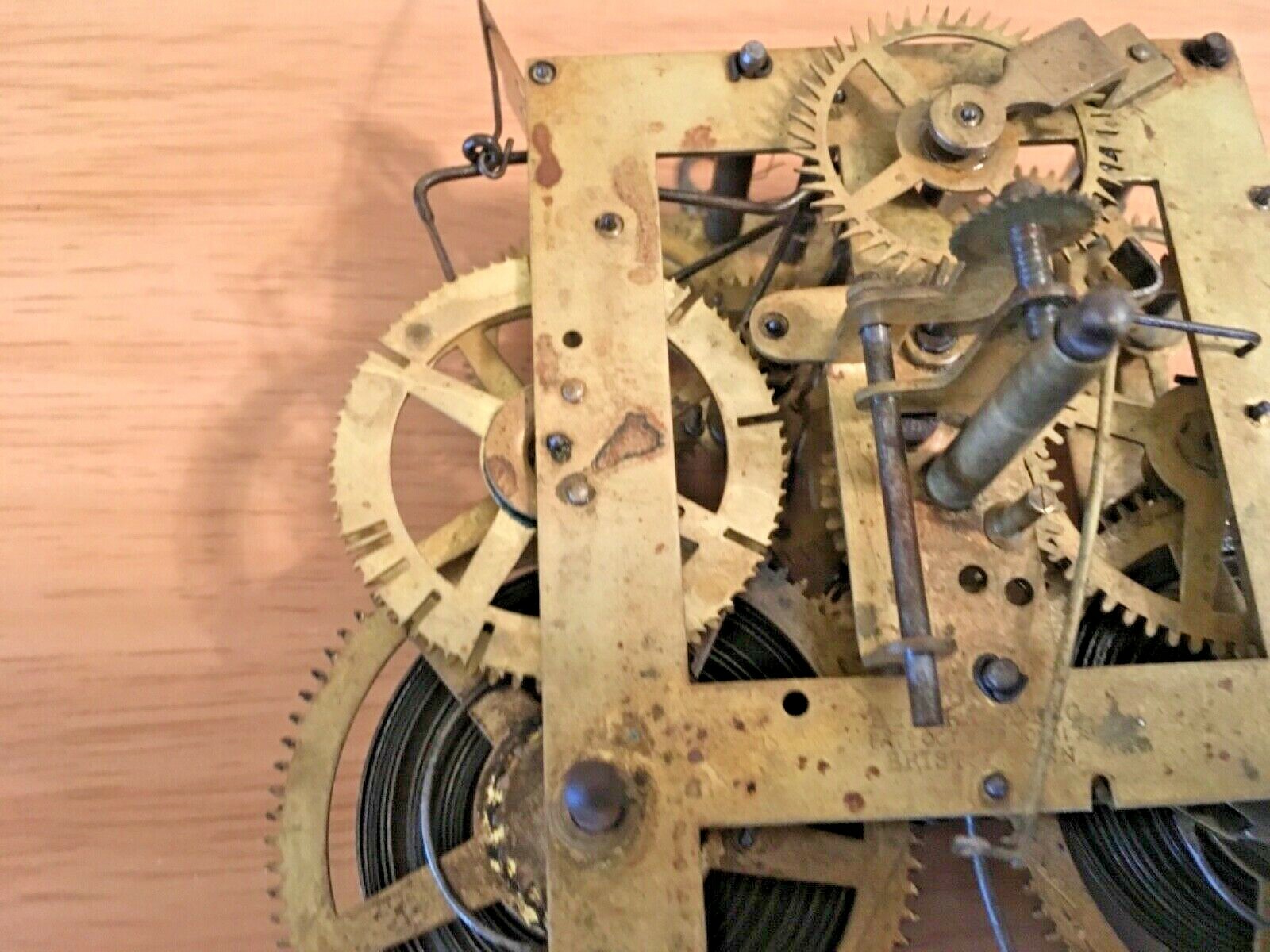Clock Work Mechanism E. Ingraham Co. Bristol, Conn. Antique Parts Restoration