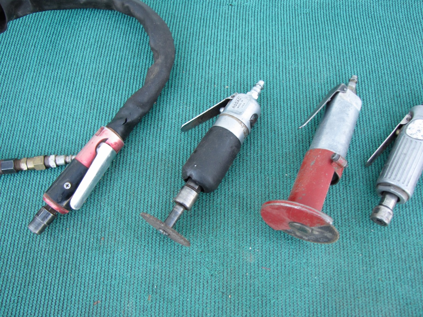 Lot of 7 Pneumatic Straight  and 90 deg Hi- Speed Die Grinders Aircraft ARO Thor