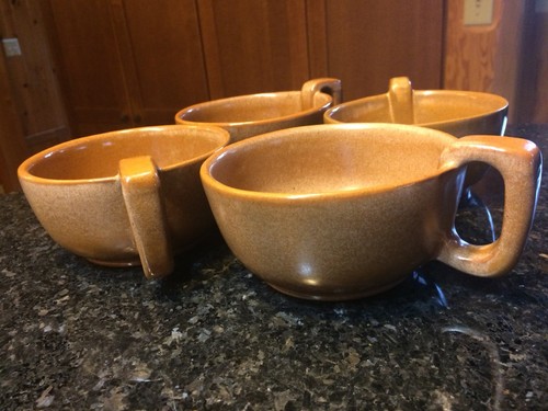 Set Of Four Frankoma Soup/Chili Bowls Plainsman Brown #4SC