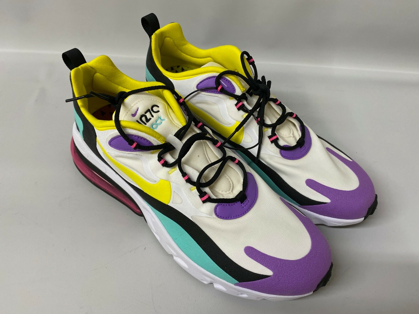 Footwear Air Max 270 React White Dynamic Yellow Black Nike Air Max