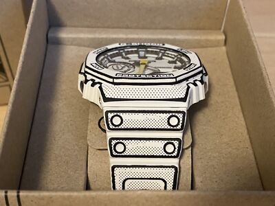 Pre-owned Casio G-shock Ga-2100mng-7ajr White Watch Box Manga Theme Rare Jpn