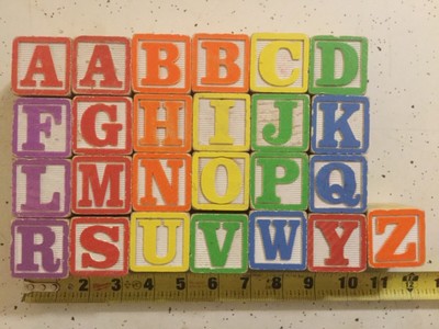 antique wooden alphabet blocks