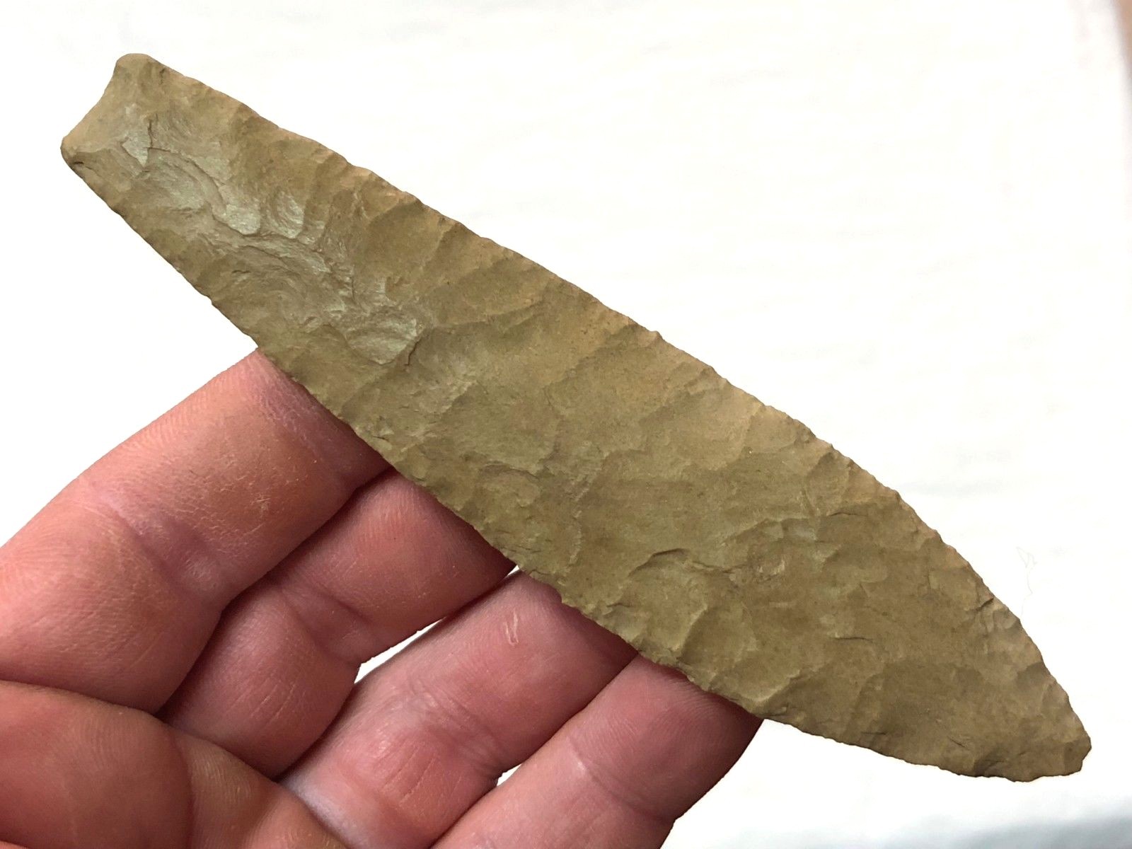 EXCEPTIONAL PALEO AGATE BASIN ANDREW CO., MO. AUTHENTIC ARROWHEAD ARTIFACT LM3