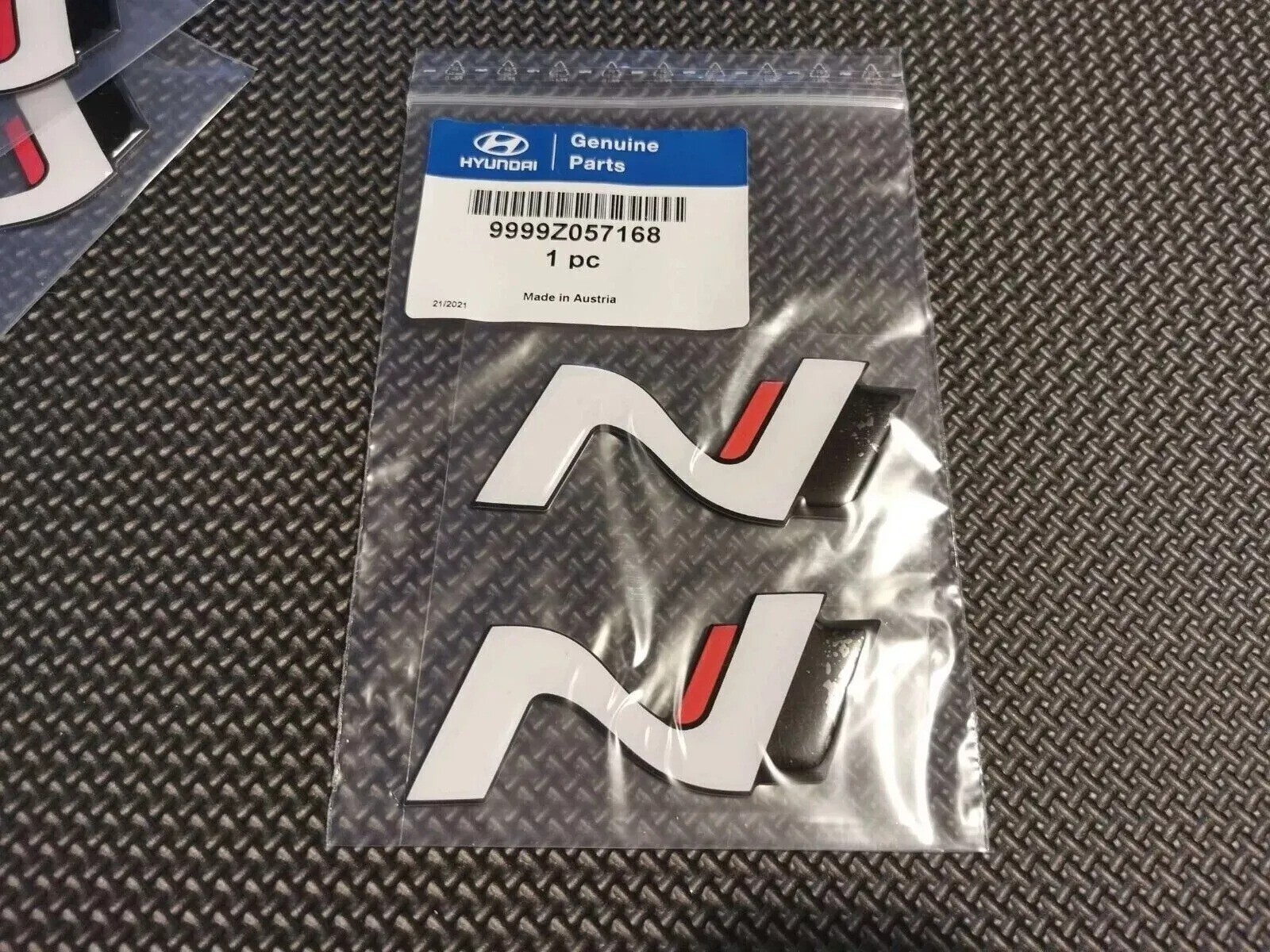 Hyundai Kona N N-Logo Badge Emblem Sticker Logo Set | 2pcs